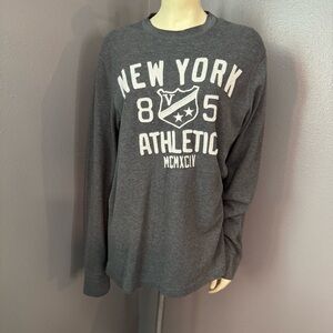 Gray New York Athletic Long Sleeve Shirt